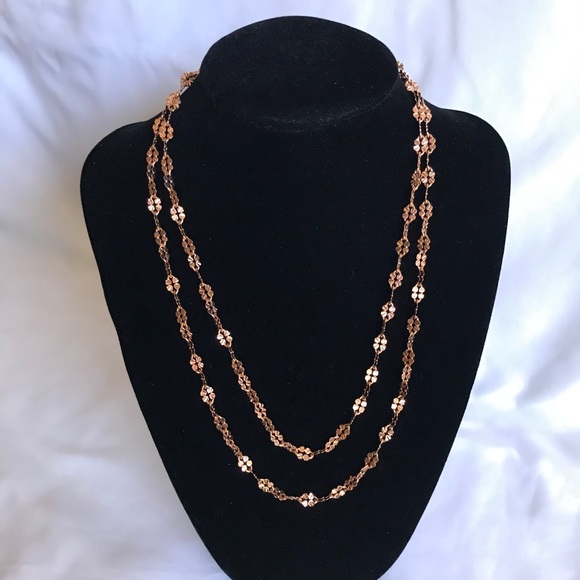 Vintage Bronze Milor Italy Rose Gold Link Necklace - Picture 3 of 16